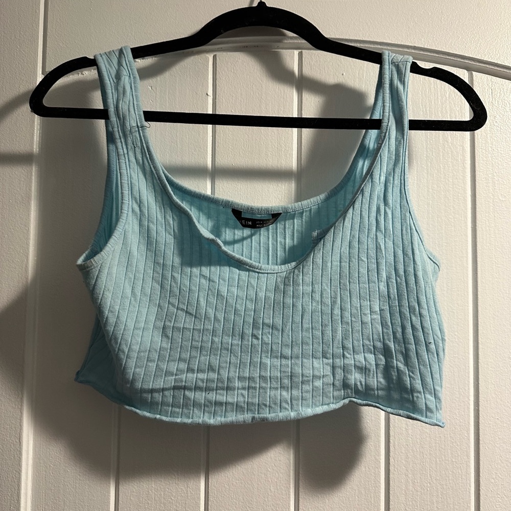 Blue crop top